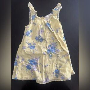 LoveShackFancy Yellow and Blue Floral Dress